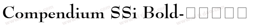 Compendium SSi Bold字体转换